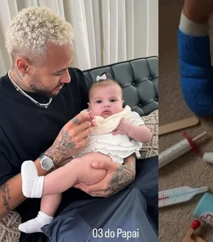 Filha de 1 ano de Neymar Jr. teve dedo partido em acidente