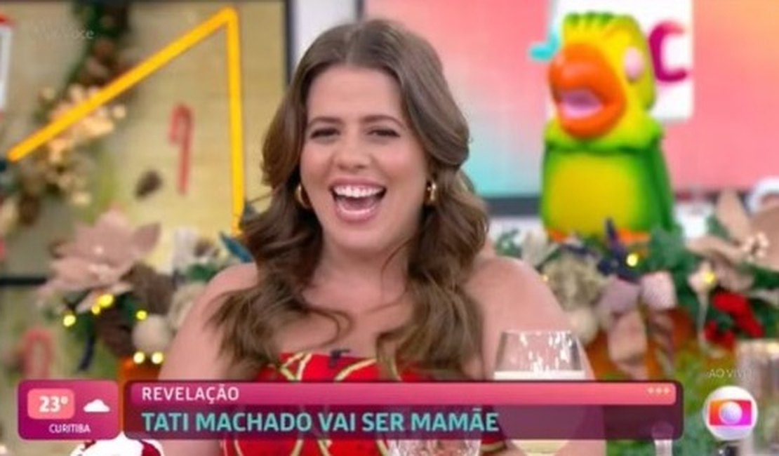 Apresentadora Tati Machado anuncia gravidez do primeiro filho