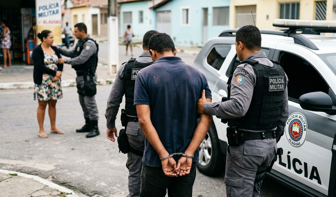 Homem é preso após perseguir e tentar agredir ex-companheira em Arapiraca