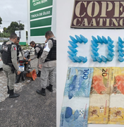 PM apreende drogas e moto adulterada durante ações em Olho D’Água das Flores e Maceió