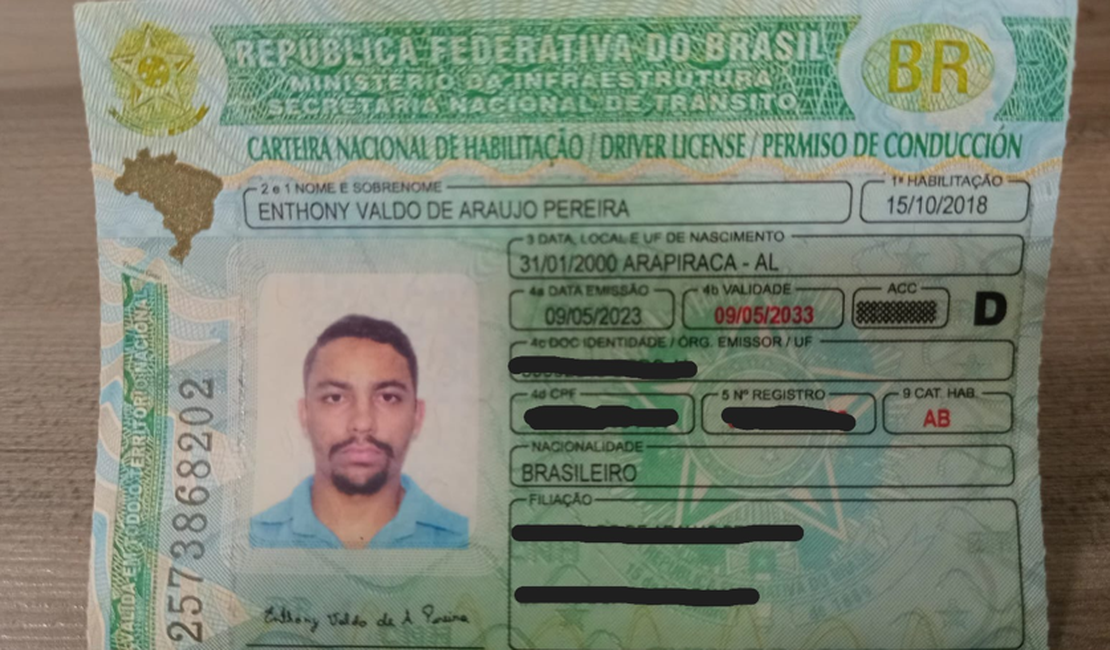 CNH perdida é entregue em redação do 7Segundos em Arapiraca