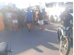 Motociclista fica ferido após caminhão-pipa avançar placa de ‘Pare’ e provocar colisão em Arapiraca