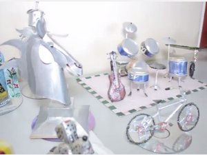 [Vídeo] Prefeitura de Lagoa da Canoa incentiva arte de recicláveis