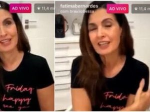Fátima Bernardes se emociona em live após revelar estar com câncer