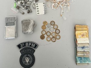Casal é preso por tráfico de drogas no bairro Manoel Teles, em Arapiraca