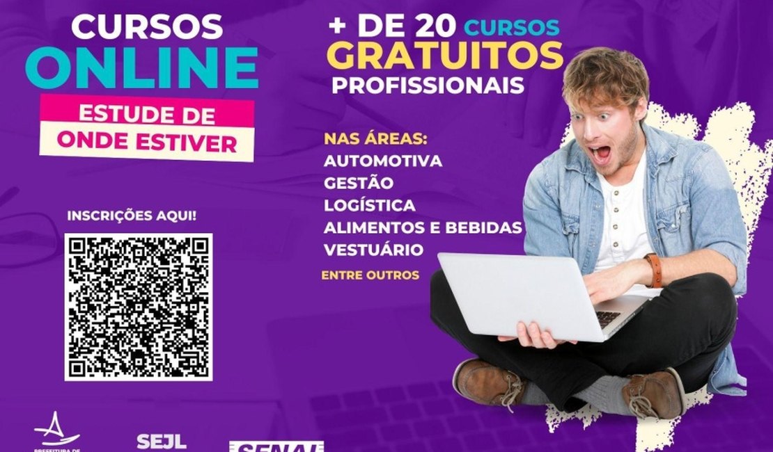 Prefeitura de Maceió abre inscrições para mais de 20 cursos gratuitos online