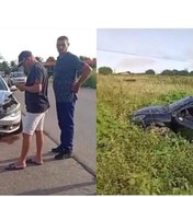 Carros colidem na rodovia AL-115 no município de Arapiraca