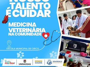 Prefeitura de Arapiraca oferece atendimento veterinário gratuito para pets neste sábado (1º)