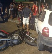 Colisão entre carro e moto deixa um ferido em Arapiraca