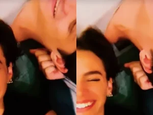 ‘Melhores risadas contigo’, diz músico sobre vídeo rindo ao lado de Bruna Marquezine