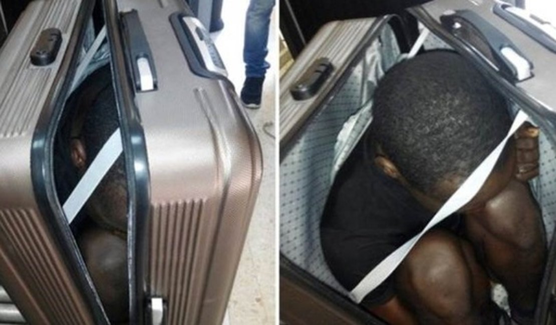 Imigrantes africanos tentam fugir em malas e até em painel de carro