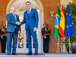 Em Brasília, Lula e presidente da Espanha discutem guerras e acordo entre Mercosul e União Europeia