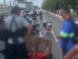 Motociclista fica ferido em acidente e causa congestionamento no Eustáquio Gomes