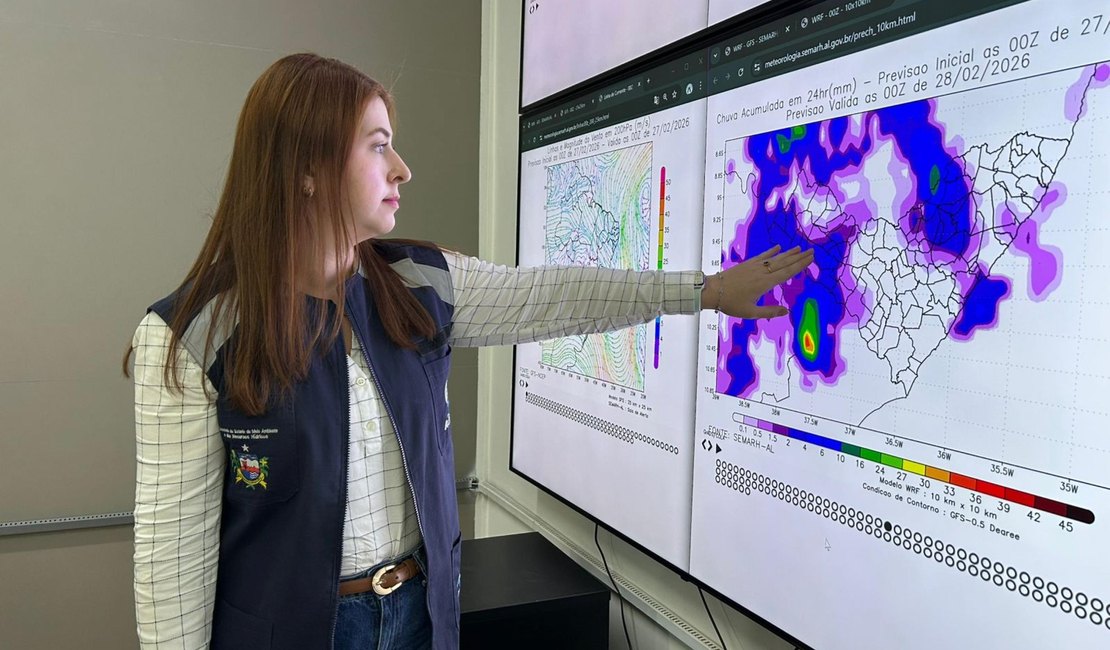 Previsão aponta dias de nebulosidade e chuvas passageiras em Alagoas