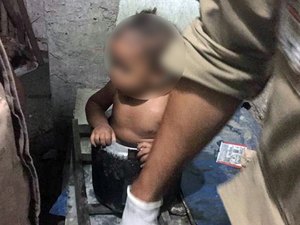 Criança fica presa dentro de panela de pressão e é resgatada por bombeiros