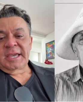 Frank Aguiar desabafa e chora por não chegar a tempo do enterro do pai