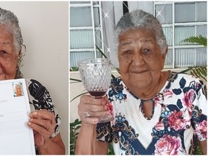 Idosa de 101 anos que viralizou na web por entregar currículo ganha vinhos de presente; 'Muito feliz', diz bisneta