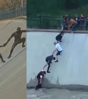 Escultura eterniza resgate de cachorro e emociona moradores