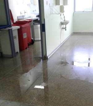Chuvas fortes atingem ala de Pediatria do HGE