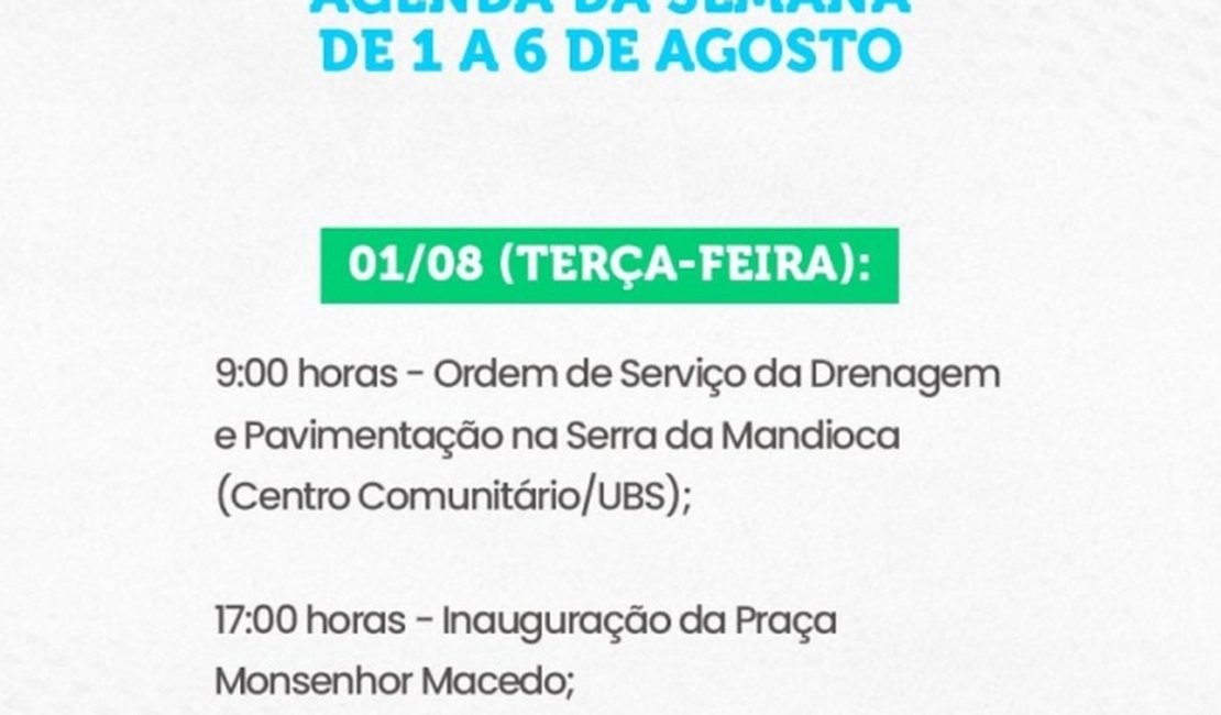 Prefeitura inicia nesta terça (1) programação festiva em comemoração aos 134 anos de Emancipação Política da cidade