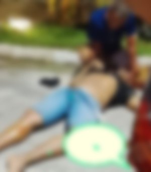 Motociclista fica ferido ao bater contra placa e cair do veículo na cidade de São Miguel dos Milagres
