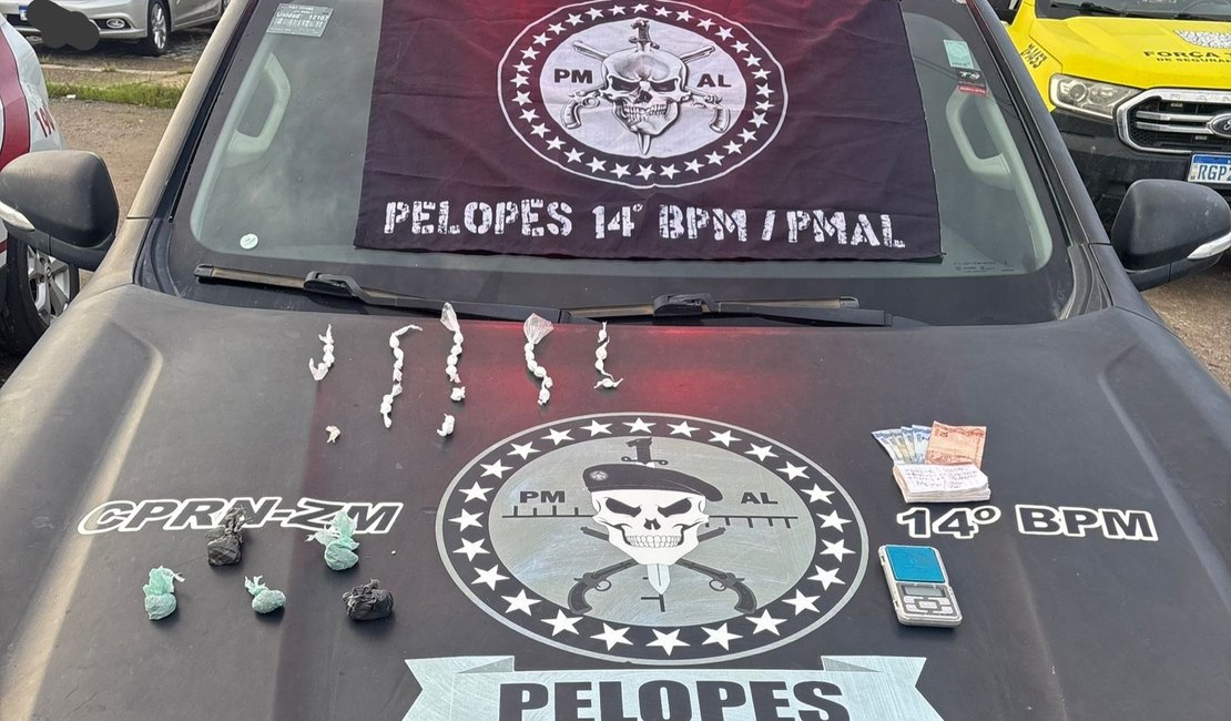 Suspeito tenta fugir, mas é preso com drogas e balança de precisão em Joaquim Gomes