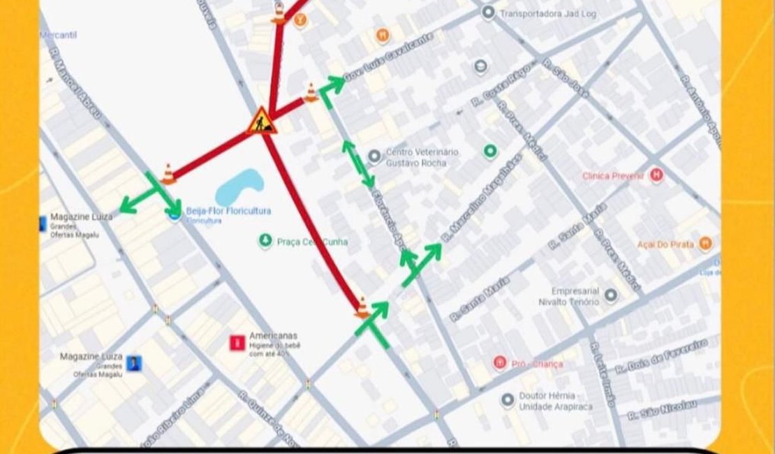 Trechos de vias serão interditados neste fim de semana para obras de drenagem em Arapiraca