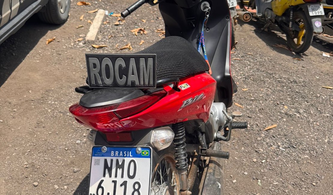 Moto roubada é recuperada por militares da Rocam em Arapiraca