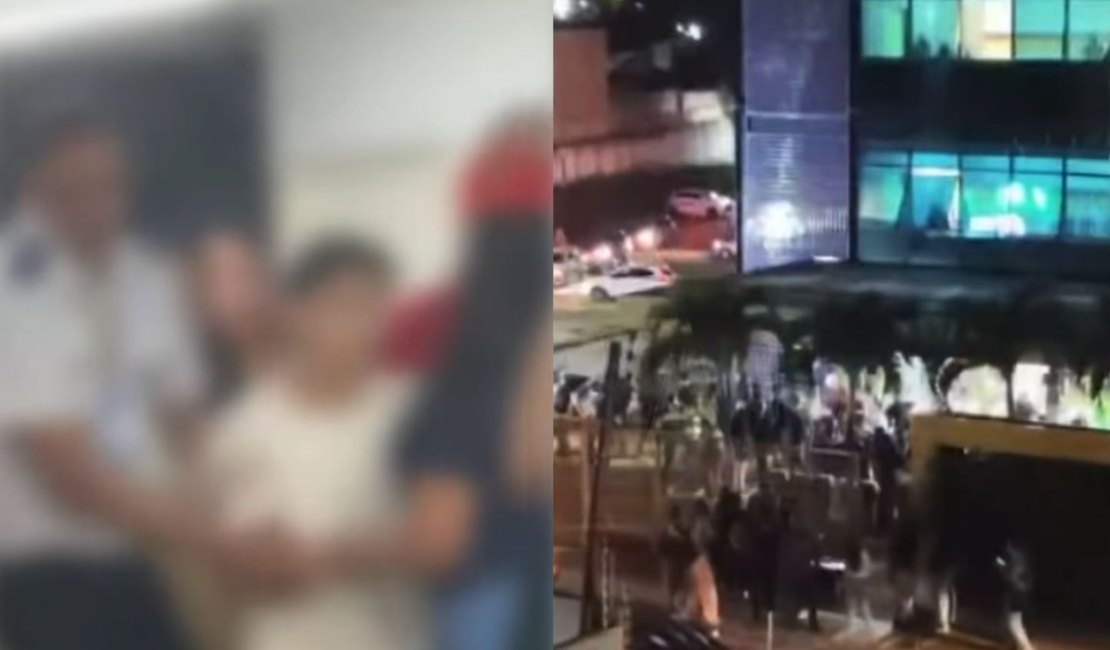 Estudantes deixam faculdade no Farol às pressas após boato de atentado, em Maceió