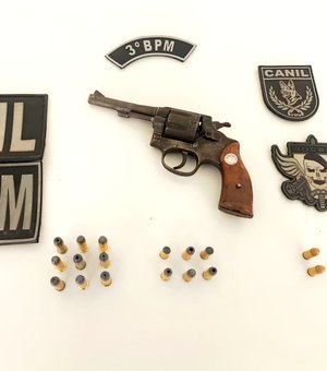 Adolescente é apreendida em Arapiraca com revólver e munições após denúncia