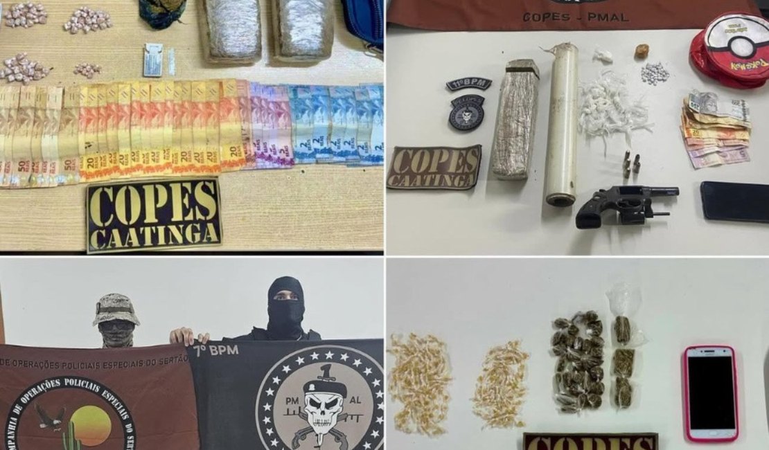 Polícia apreende drogas e arma de fogo em operação no interior de Alagoas