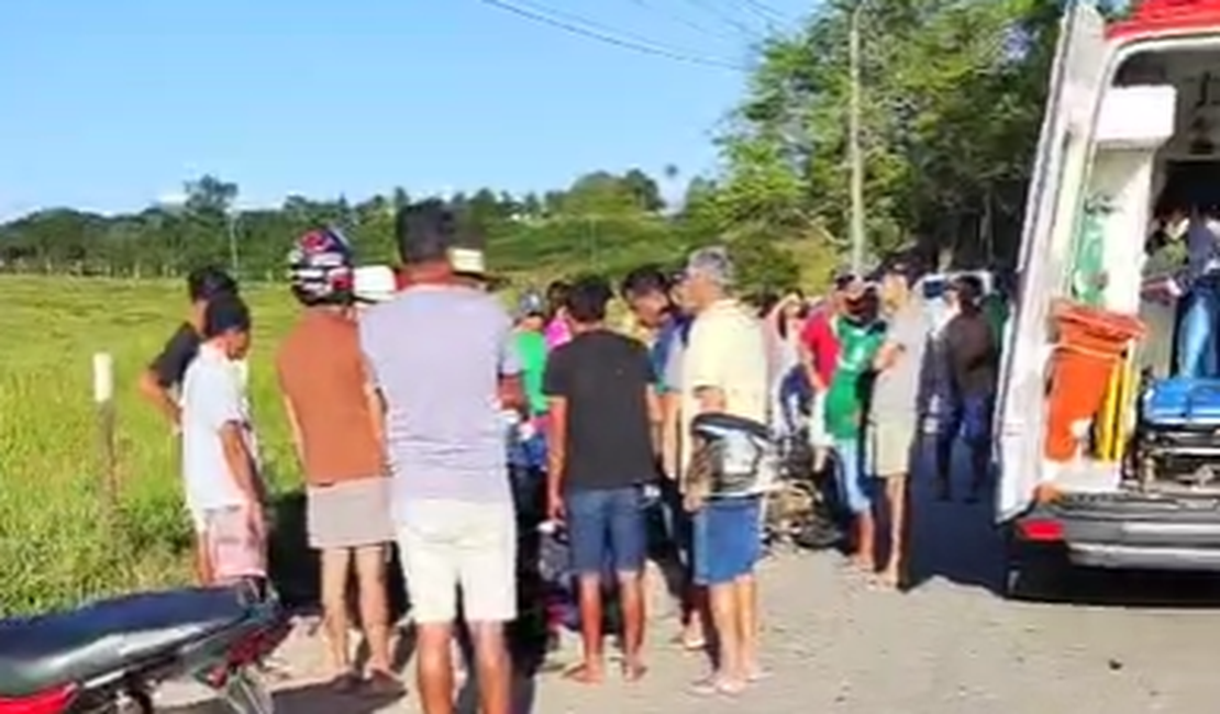 Condutor fica em estado grave após acidente de moto no Sítio Varginha, em Arapiraca