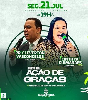 Comemorações em alusão ao aniversário de Japaratinga iniciam nesta segunda-feira