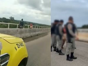 PMs de Porto Real do Colégio salvam vida de mulher na ponte entre Alagoas e Sergipe