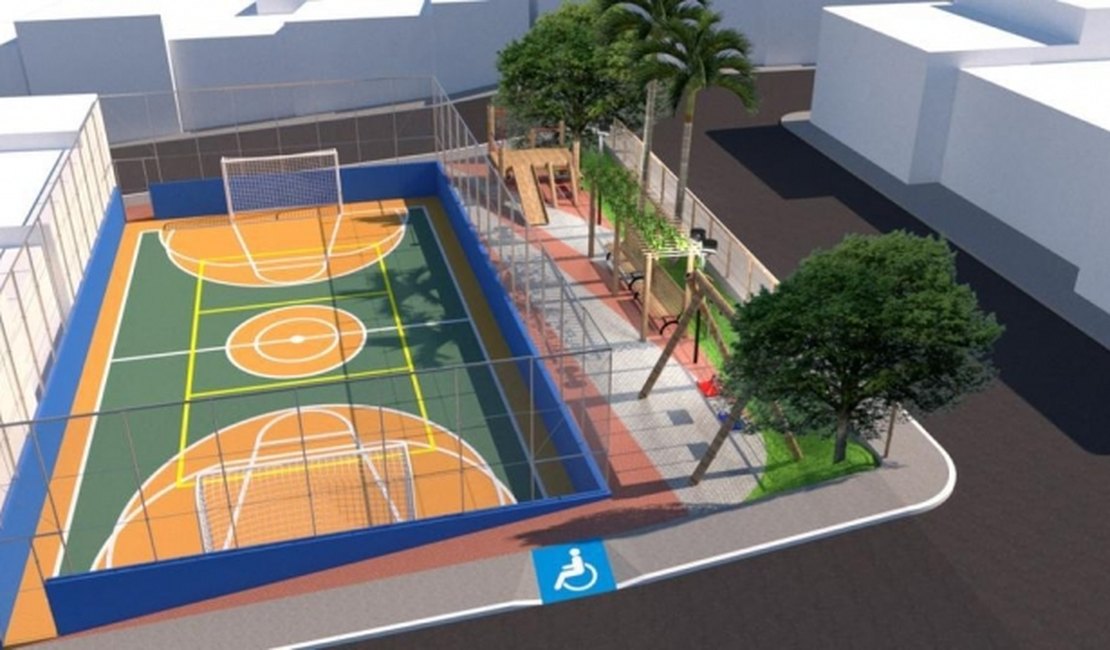 Alto do Cruzeiro ganhará Praça Recretativa e quadra de esportes para a comunidade