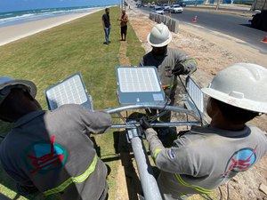 Primeiro trecho da nova iluminação na orla do Pontal será ligado nesta quarta-feira (16)