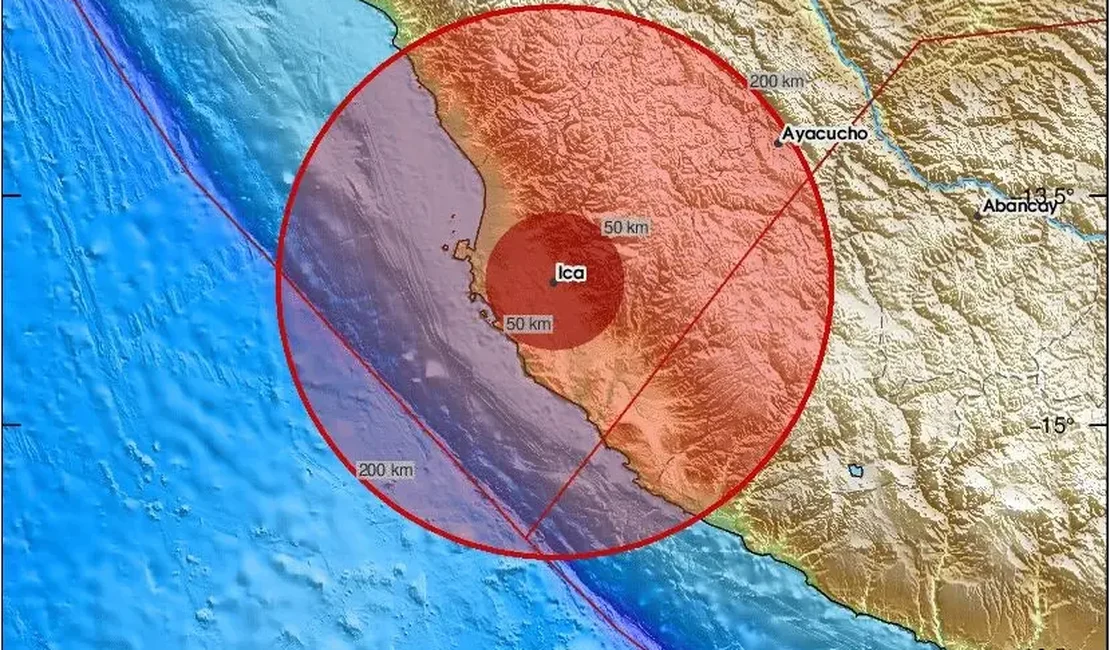 Terremoto de magnitude 7,2 atinge área pouco povoada do Peru