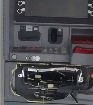 Criminosos arrombam caixa eletrônico do Bradesco em cidade do Agreste