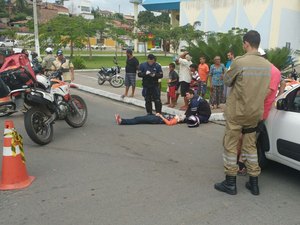 Motociclista é vítima de colisão no Centro de Arapiraca