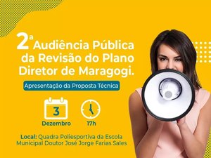 2ª Audiência de revisão do Plano Diretor de Maragogi acontece nesta quinta