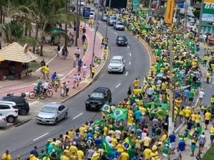 Apesar do receio com o coronavírus, Maceió tem ato pró-Bolsonaro