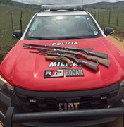 Armas artesanais são apreendidas em galpão na zona rural de Taquarana