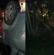 [Vídeo]  Motorista sai ileso após colidir em muro de resort, em Maragogi