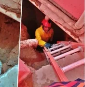 Idosa é resgatada após queda em fossa dentro de residência em São Miguel dos Campos