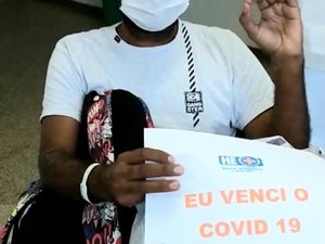 Paciente de covid-19 que estava internado há nove dias, recebe alta e agradece a HEA