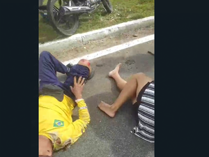 Colisão envolvendo carro e motocicleta deixa dois feridos na Rota do Mar