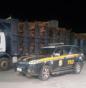PRF apreende mais de 50 toneladas de eucalipto sem nota fiscal em Novo Lino