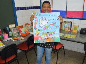 Aluno da Semed é premiado em concurso de desenho