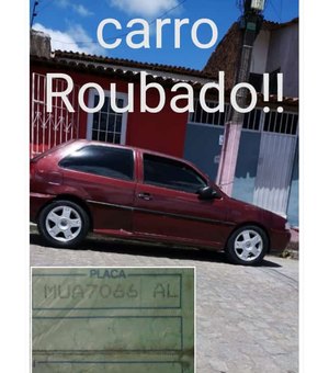Carro é roubado durante a madrugada no bairro do Feitosa, em Maceió