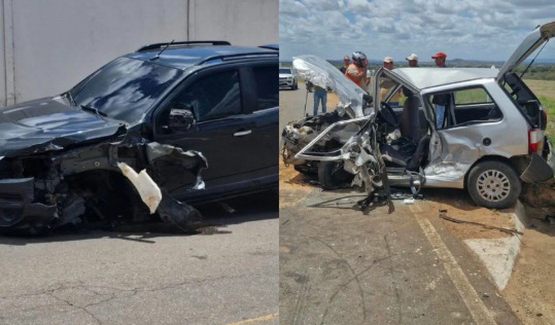 Homem fica ferido após colisão entre carros na AL-486, em Arapiraca